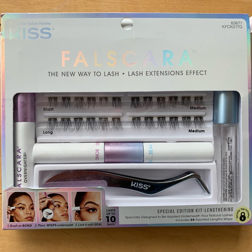 Kiss Nails Falscara Complete DIY Eyelash Extension Kit - 24ct